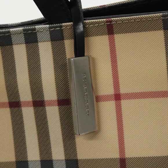 BURBERRY Nova Check Tote Bag PVC Beige Auth - Picture 8 of 15